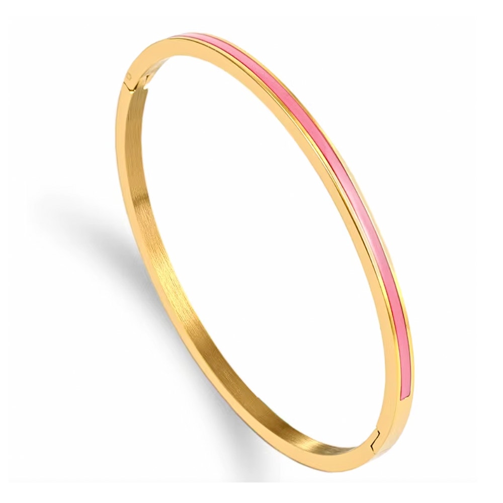 Colorful Enamel Bracelet Collection - Stainless Steel