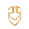 Double V Chevron Adjustable Ring - 18K Gold, Silver and Rose Gold Plated