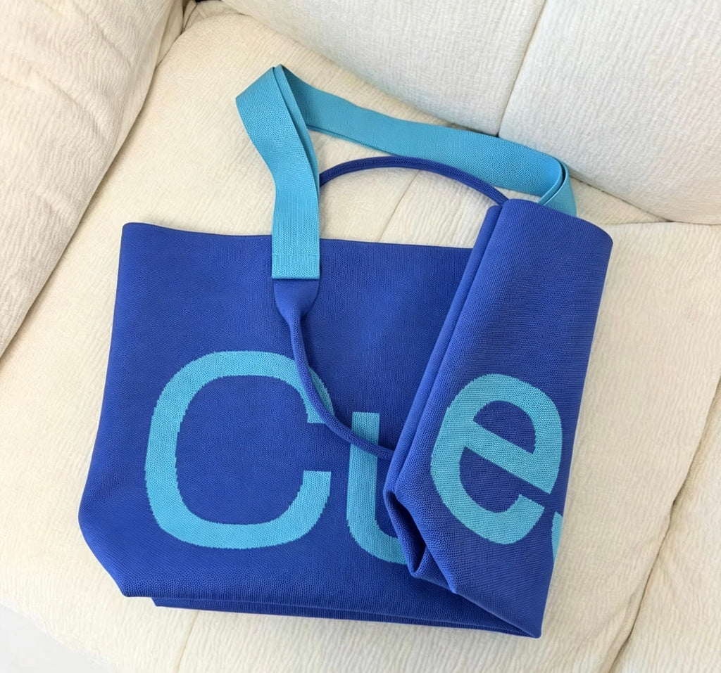 Curves Knit Tote (Lemongrass)