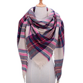 Beige and Pink Triangle Winter Scarf