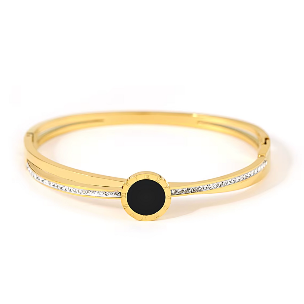 Cassia Orbit Bangle Bracelet - Stainless Steel