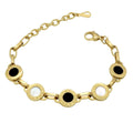 Cassia Link Bracelet w/ Roman Numerals - Stainless Steel