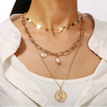 Coin Layered Statement Necklace