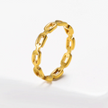 Dainty Link Ring- Stainless Steel
