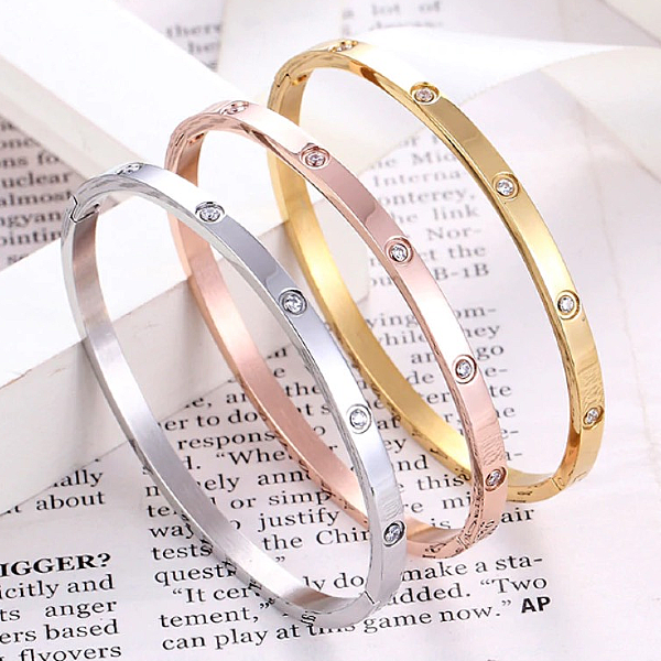 Eternity Bangle Bracelet - Stainless Steel