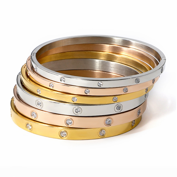 Eternity Bangle Bracelet - Stainless Steel