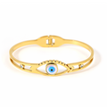Amaya Evil Eye Bangle Bracelet - Stainless Steel