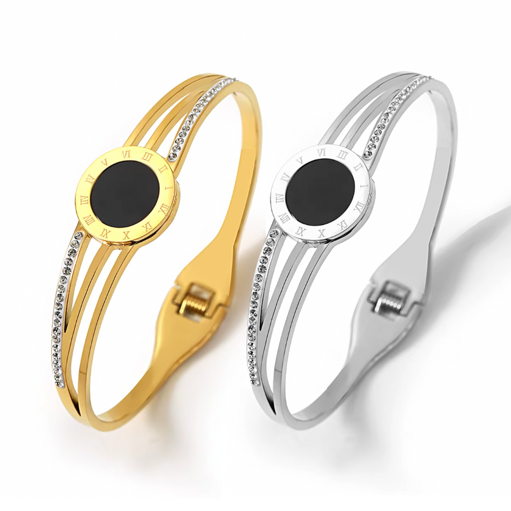 Cassia Elio Bangle Bracelet - Stainless Steel