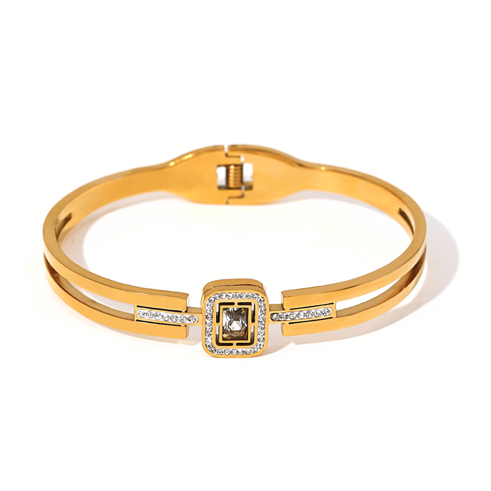 Charlotte Bangle Bracelet - Stainless Steel