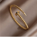 Beaded Nail Bracelet - Stainless Steel