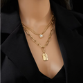 Dayana Layered Necklace Set - Stainless Steel